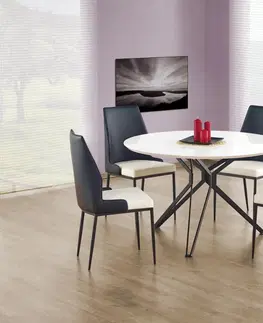 Jídelní stoly HALMAR Kulatý jídelní stůl Unit bílý