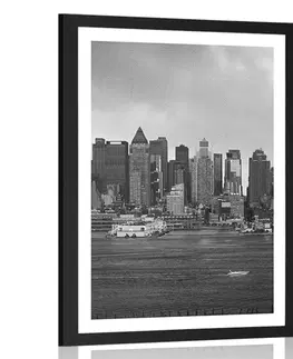 Černobílé Plakát s paspartou jedinečný New York v černobílém provedení
