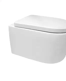 Koupelna MEREO WC závěsné kapotované, RIMLESS, 495x360x370, keramické, vč. sedátka CSS115SN VSD84S2