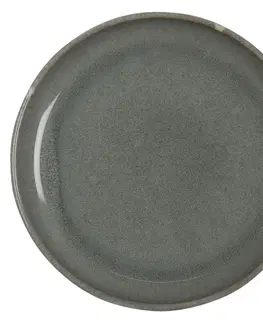 Talíře Šedý dezertní talíř - Ø 21*2 cm Clayre & Eef 6CEDP0099