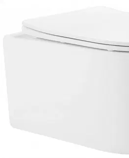 Záchody MEXEN/S Sofia Závěsná WC mísa včetně sedátka s slow-slim, duroplast, bílá 30540300
