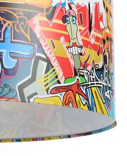 Závěsná světla Maco Design Závěsné světlo Graffiti s barevným fotografickým potiskem