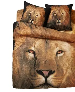 Ložní povlečení Povlečení Leo s potiskem lva, bavlna