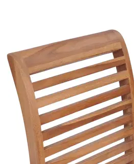 Zahradní židle Zahradní jídelní židle s poduškou 2 ks teak Dekorhome Limetková