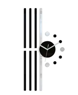 Nalepovací hodiny ModernClock 3D nalepovací hodiny Line černé
