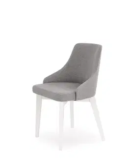Židle Jídelní židle TOLEDO Halmar Bílá / šedá (INARI 91)