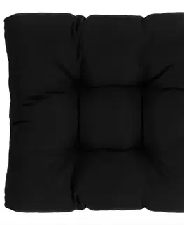 Záhradné sedáky Voděodolná poduška na sedák 60x60 cm Dekorhome Černá