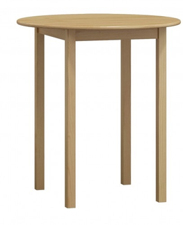 Jídelní stoly Stůl DASHEN 3, průměr 90 cm, masiv borovice