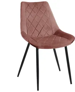 Židle Ak furniture Čalouněná designová židle Justina růžová