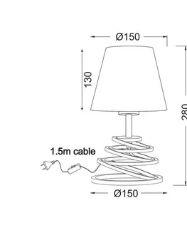Lampy na noční stolek ACA Lighting Floor&Table stolní svítidlo OYD10134BTL1