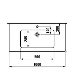 Koupelnový nábytek Laufen Pro S Skříňka s umyvadlem, 1000x500 mm, 2 zásuvky, matná bílá H8619654631041