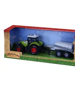 Hračky RAPPA - Traktor plastový se zvukem a světlem s vlečkou na postřik
