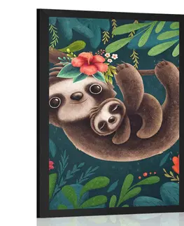 Zvířátka Plakát roztomilé lenochody