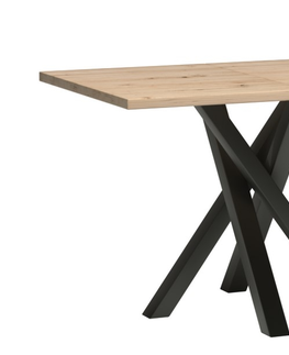 Jídelní stoly Rozkládací jídelní stůl FRAGILIS 120x80 cm, dub artisan