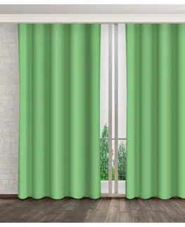 Jednobarevné hotové závěsy Dekorační jednobarevné závěsy do ložnice zelené barvy