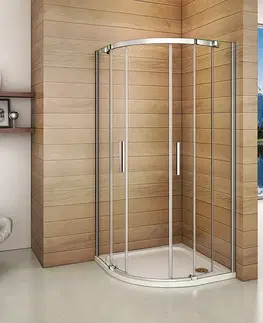 Sprchové zástěny H K Čtvrtkruhový sprchový kout HARMONY S4 90 cm s dvoudílnými posuvnými dveřmi