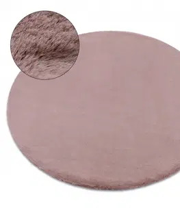 Koberce a koberečky Dywany Lusczow Kulatý koberec BUNNY růžový, velikost kruh 100