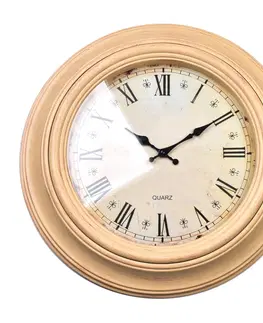 Hodiny Mondex Nástěnné hodiny ZEGA 50 cm světle hnědé