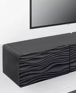 TV stolky LuxD Designový závěsný TV stolek Gavrilla 160 cm černé mango