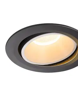 LED podhledová svítidla SLV BIG WHITE NUMINOS MOVE DL XL vnitřní LED zápustné stropní svítidlo černá/bílá 2700 K 55° otočné a výkyvné 1003704