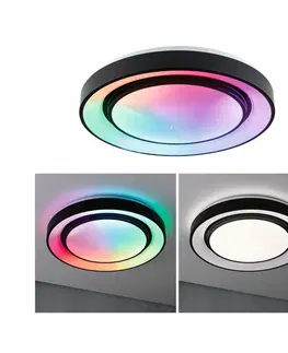 LED stropní svítidla PAULMANN LED stropní svítidlo Rainbow efekt duhy RGBW 230V 38,5W černá/bílá