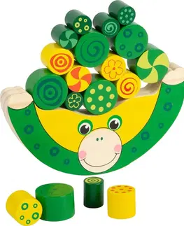 Dřevěné hračky Dřevěná motorická hra Small Foot: balancující žába