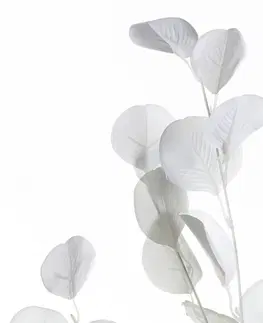 Umělé květiny Větev eukalyptu 90cm white