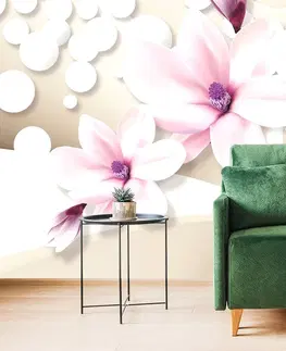 Samolepící tapety Samolepící tapeta magnolie na abstraktním pozadí