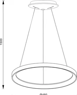 LED lustry a závěsná svítidla Light Impressions Deko-Light závěsné svítidlo Merope 480mm 220-240V AC/50-60Hz 35,00 W 3000 K 2990 lm bílá RAL 9016 342152