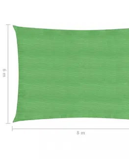 Stínící textilie Stínící plachta obdélníková HDPE 6 x 8 m Dekorhome Krémová