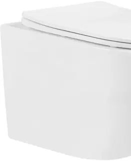 Záchody MEXEN/S Lena Závěsná WC mísa včetně sedátka s slow-slim, duroplast, bílá 30220300