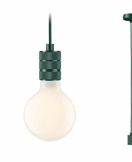 Moderní závěsná svítidla PAULMANN Neordic závěsné svítidlo Tilla E27 max. 60W zelená stmívatelné kov