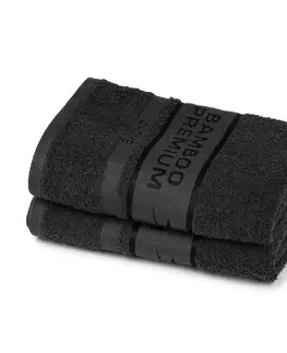 Ručníky 4Home Bamboo Premium ručník černá, 50 x 100 cm, sada 2 ks