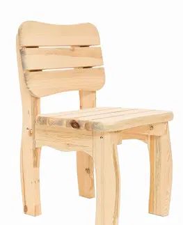 Zahradní židle a křesla DEOKORK Masivní zahradní židle z borovice VIKING (40 mm)