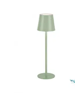 LED stolní lampy LEUCHTEN DIREKT is JUST LIGHT LED stolní lampa lakovaná zelená ochrana proti stříkající vodě na baterie 3000K LD 19250-43