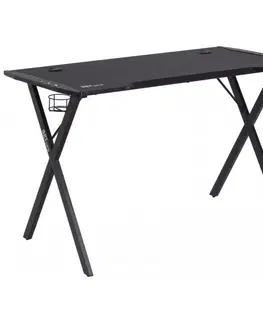 Psací stoly Actona Psací stůl ELIJAH 120x60 cm černý
