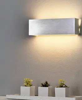 Nástěnná svítidla Lindby Hranatá hliníková LED nástěnná lampa Ranik