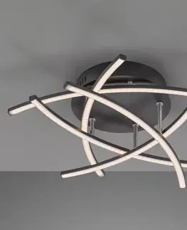 Stropní svítidla FISCHER & HONSEL LED stropní světlo Cross Tunable White, 5x, černá