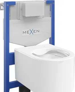 Záchody MEXEN/S WC předstěnová instalační sada Fenix XS-F s mísou WC Sofia,  bílá 6803354XX00