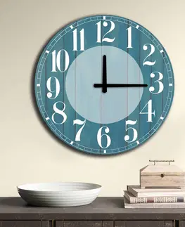 Nástěnné hodiny Nástěnné hodiny MDF modré vintage