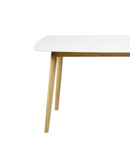 Jídelní stoly Dkton Jídelní stůl Naiara 150 cm dub bílý lak