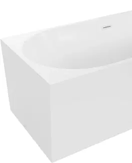 Sifony k pračkám MEXEN/S Mia volně stojící rohová vana levá 180 x 80 cm, bílá, sifon a přepad bílá 52691808000L-20