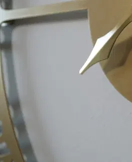 Nástěnné hodiny Kovové zlaté nástěnné hodiny vintage 80 cm