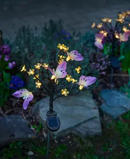 Svíčky a světelné dekorace Solární strom s motýly
