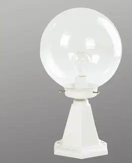 Sloupková světla Albert Leuchten Soklové světlo I bílé, s foukaným sklem
