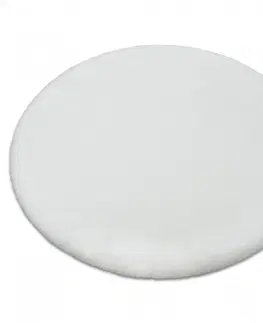 Koberce a koberečky Dywany Lusczow Kulatý koberec BUNNY bílý, velikost kruh 80