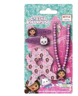 Hračky panenky CERDÁ - Set do vlasů s náhrdelníkem Gabby´s dollhouse