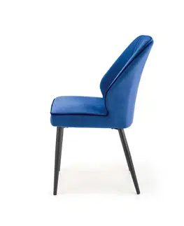 Židle HALMAR Jídelní židle K432 tmavě modrá
