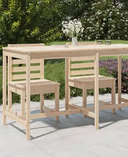 Zahradní stolky Zahradní stůl 203,5 x 90 x 110 cm masivní borové dřevo