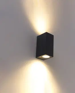 Venkovni nastenne svetlo Moderní nástěnné svítidlo černé IP44 - Baleno II